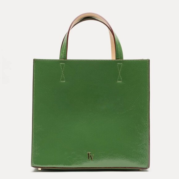 NWT Frances Valentine Margo Tote in Green Naplak Leather - The Perfect Bag - Picture 1 of 13